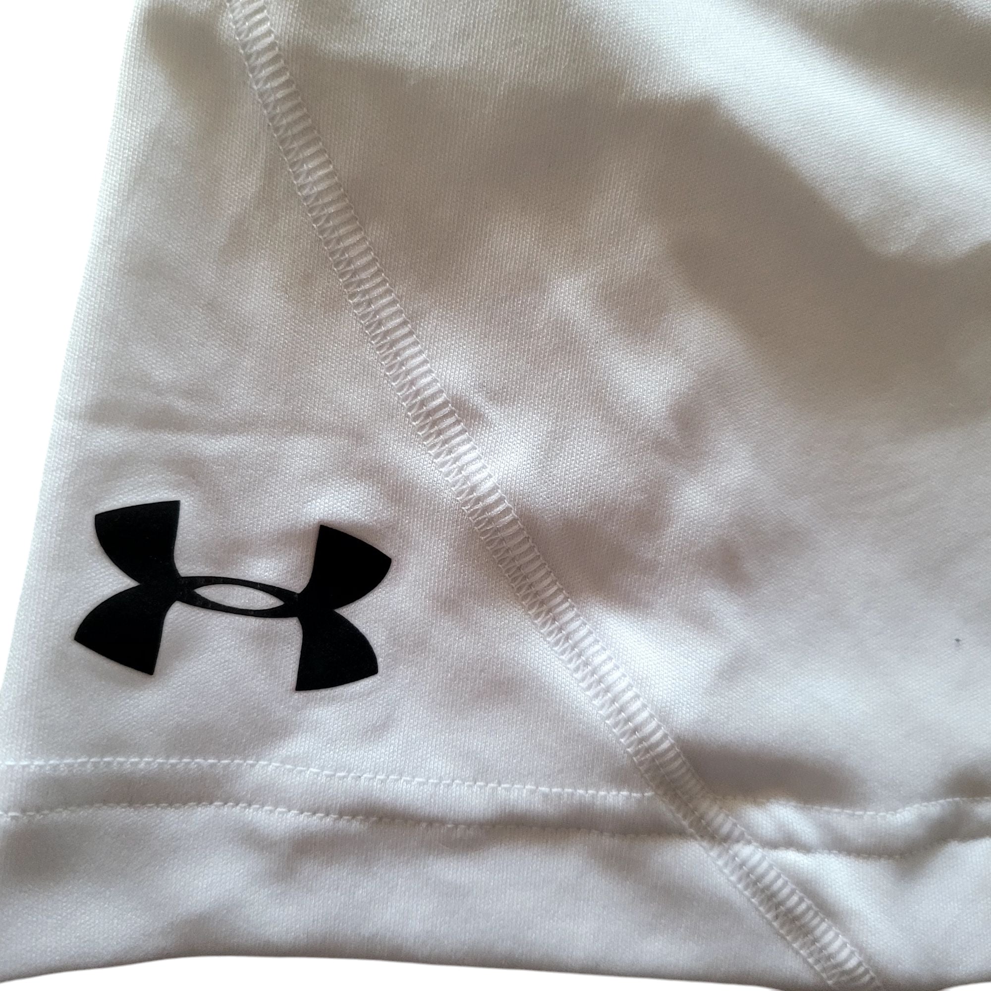 Under Armour White Sports Shorts - Size Large - USASTARFASHION