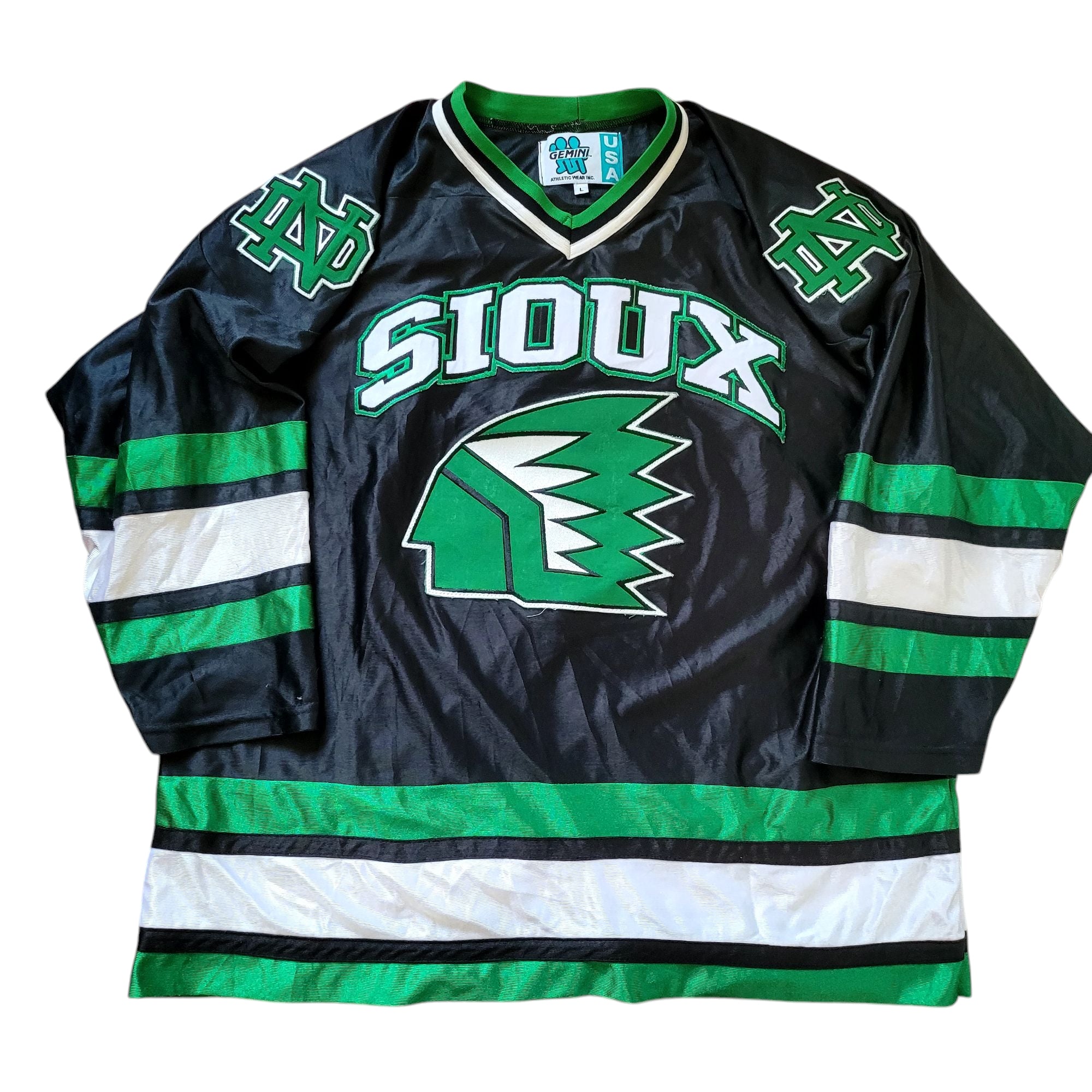 Vintage Gemini Sioux Hockey Jersey – North Dakota Fighting Sioux – SZ L - USASTARFASHION