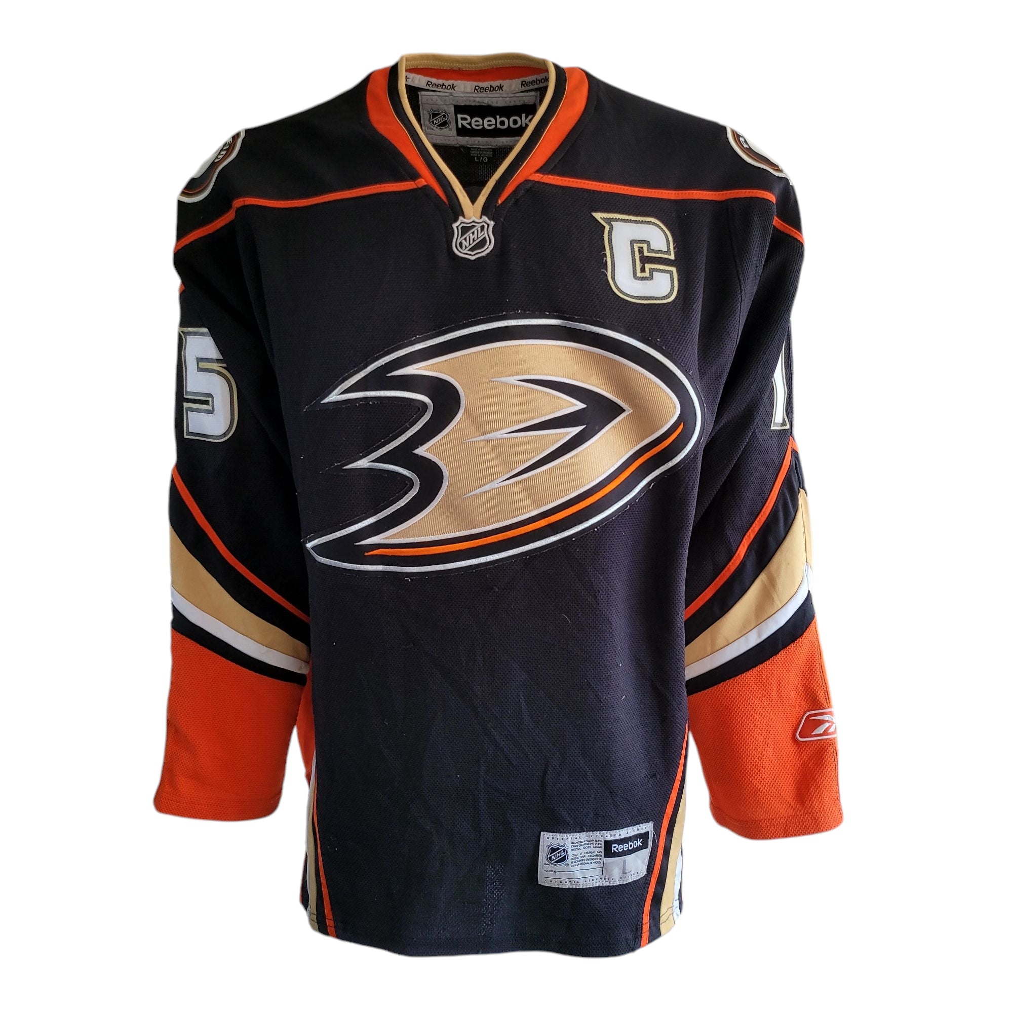 Vintage Reebok NHL Ryan Getzlaf #15 Anaheim Ducks Jersey Sz L - USASTARFASHION