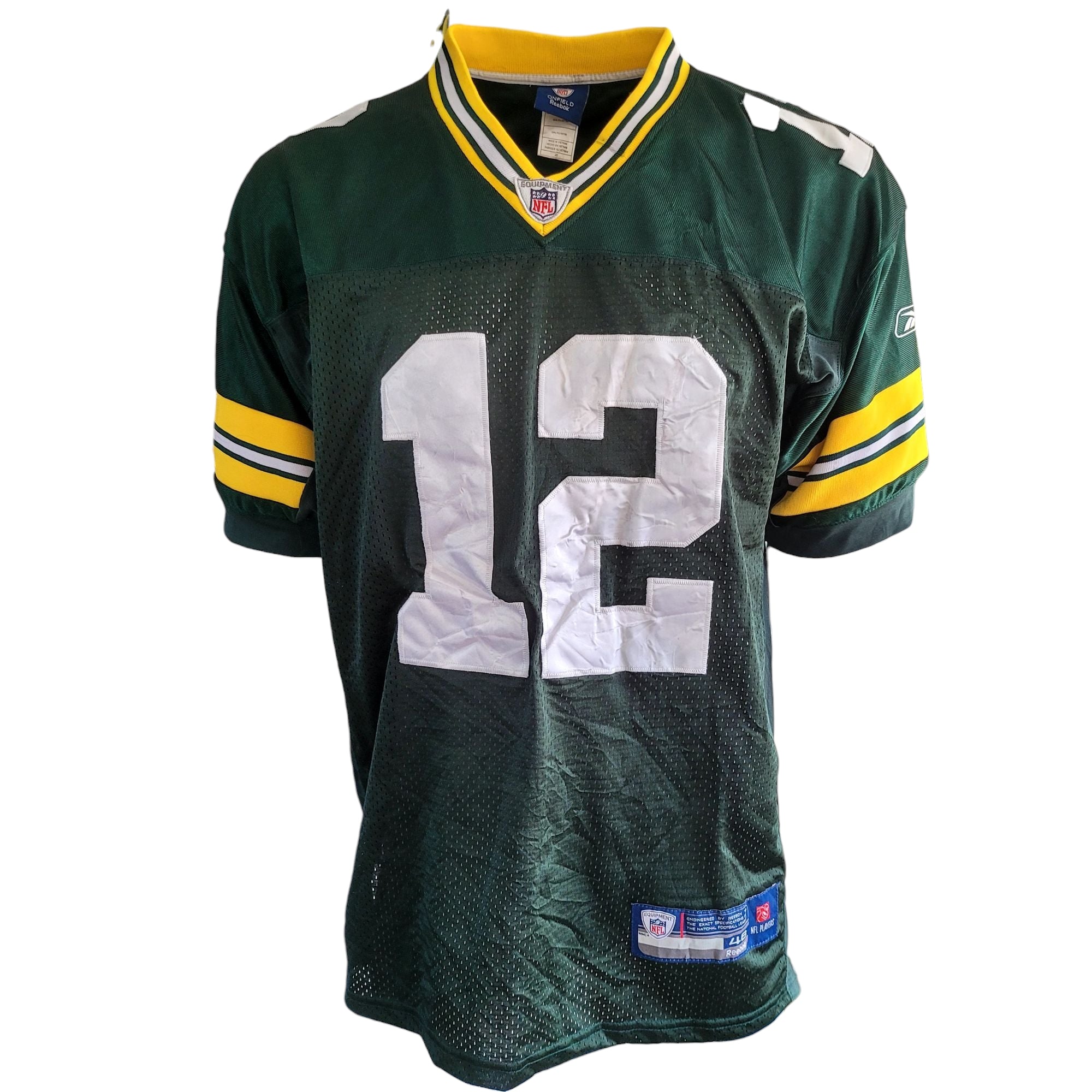 Vintage Reebok Green Bay Packers Aaron Rodgers Jersey #12 Size 48 - USASTARFASHION