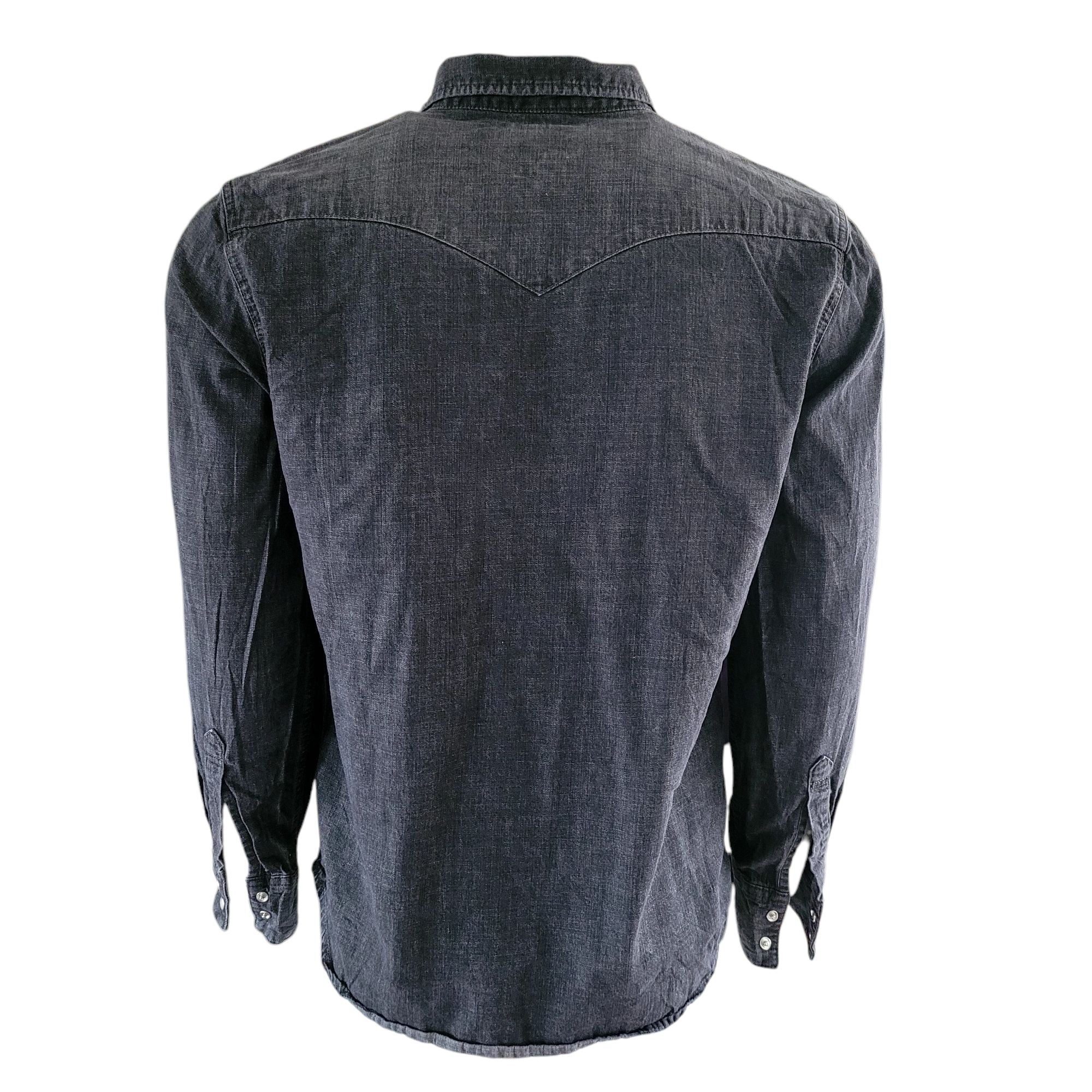 Vintage Levi’s Western Denim Shirt – Black, Size M - USASTARFASHION