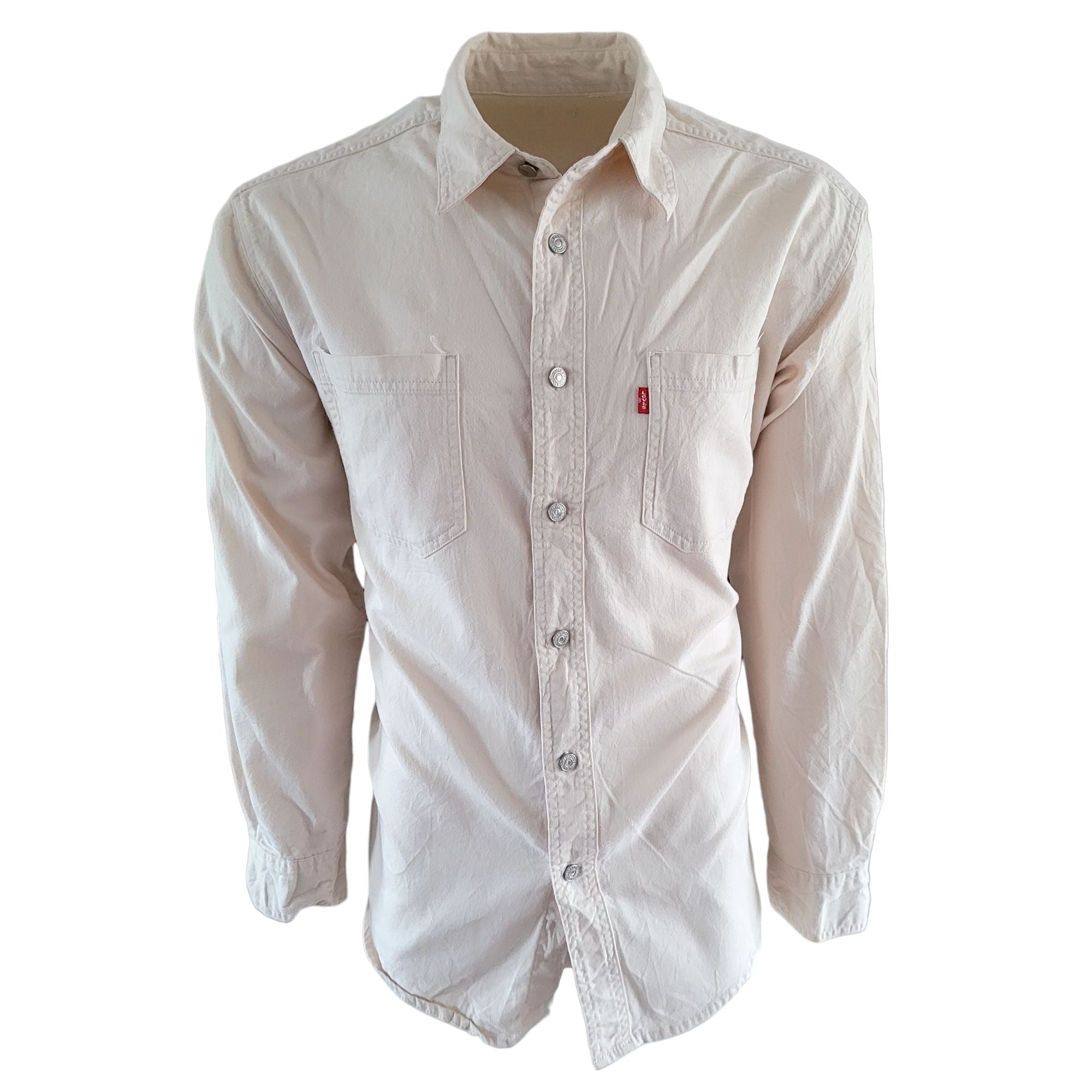 Vintage Levi’s White Western Denim Shirt – Size L - USASTARFASHION