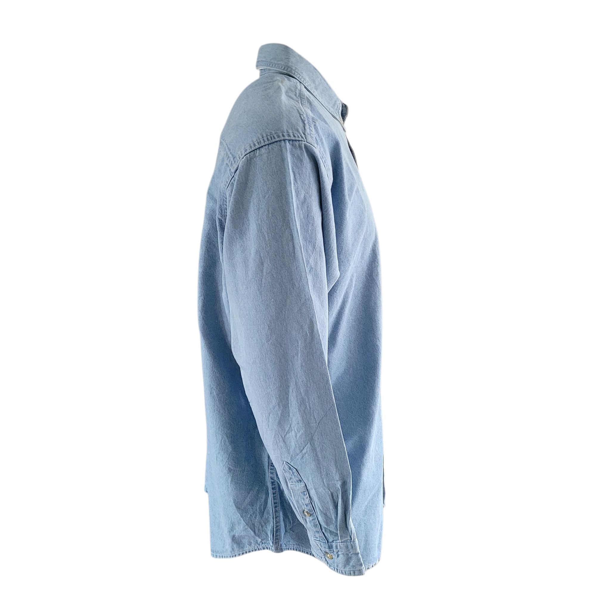 Vintage Lee Denim Collection Shirt – Light Blue, Size XL - USASTARFASHION