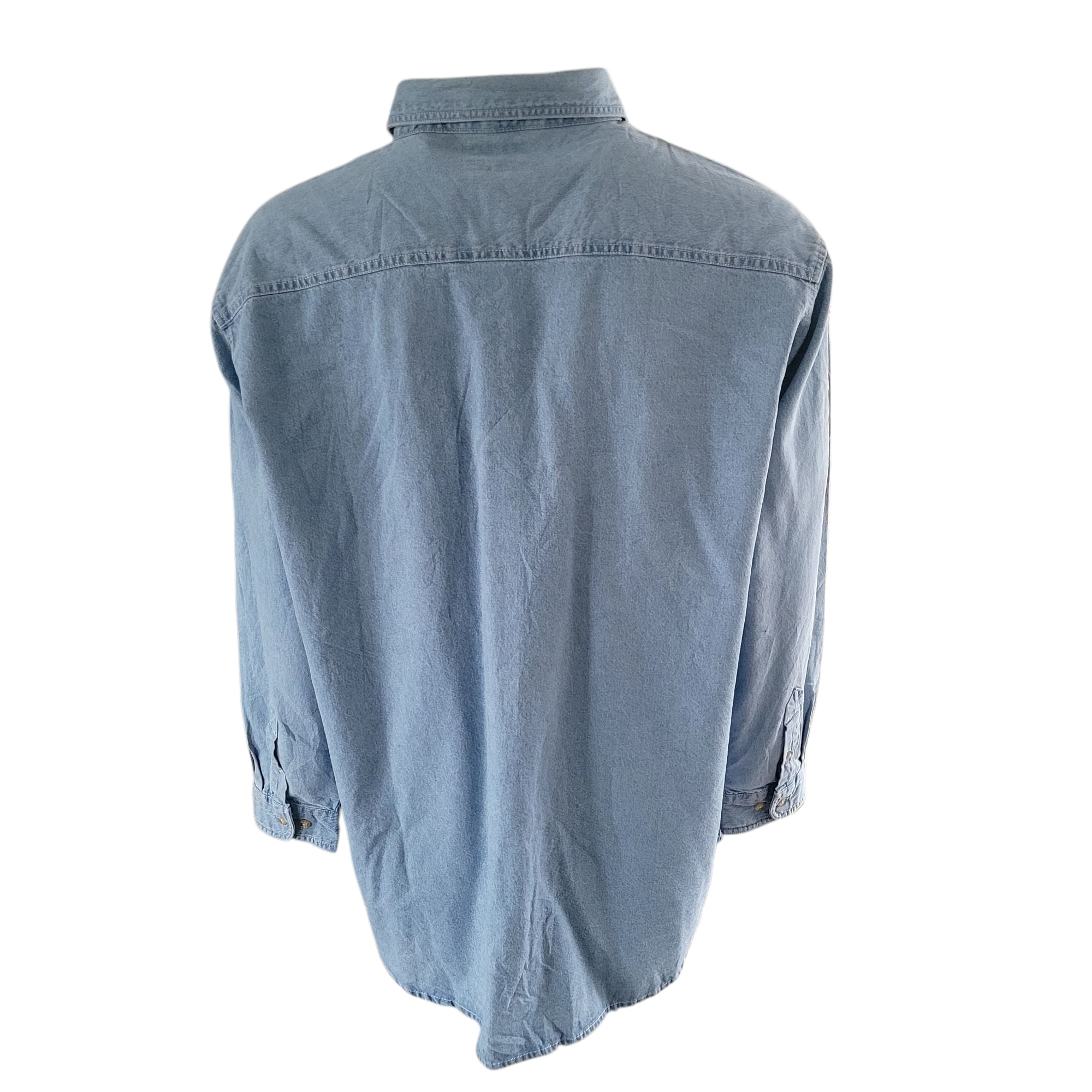 Vintage Lee Denim Collection Shirt – Light Blue, Size XL - USASTARFASHION
