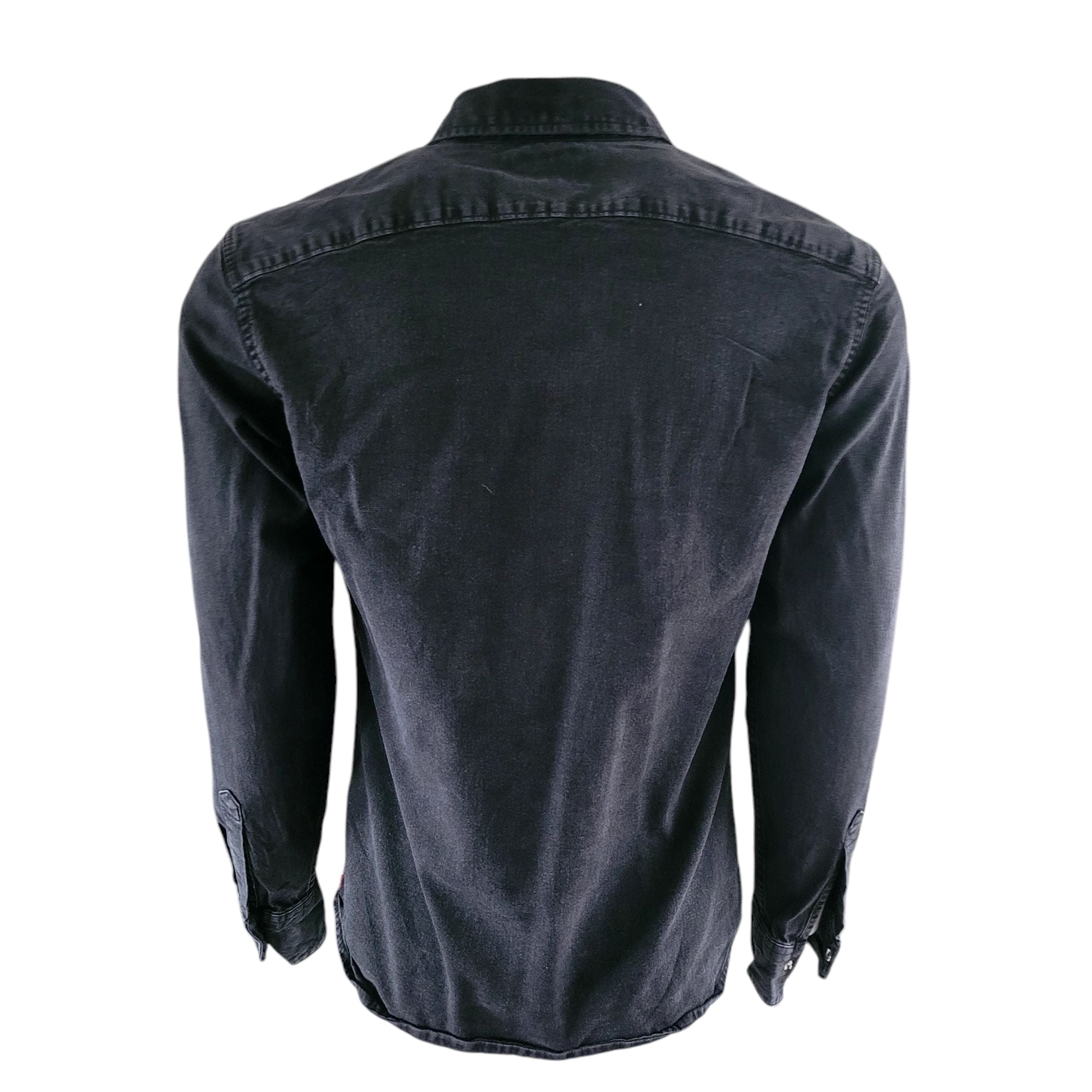 Vintage Wrangler Flex Western Shirt – Faded Black, Size M - USASTARFASHION