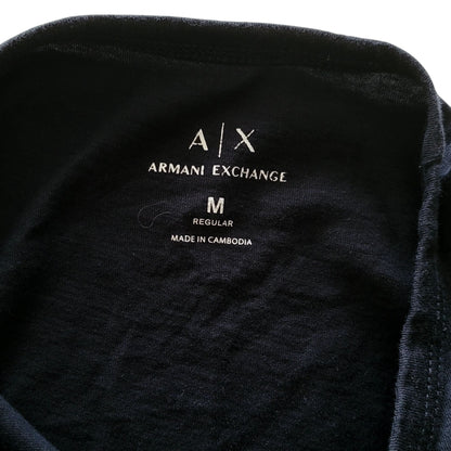 Armani Exchange AX Logo T-Shirt – Black, Size M - USASTARFASHION
