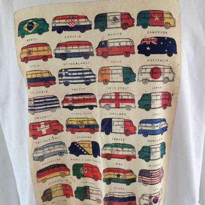 Fat Face Brazil 2014 Print T-Shirt – White, Size XXL - USASTARFASHION