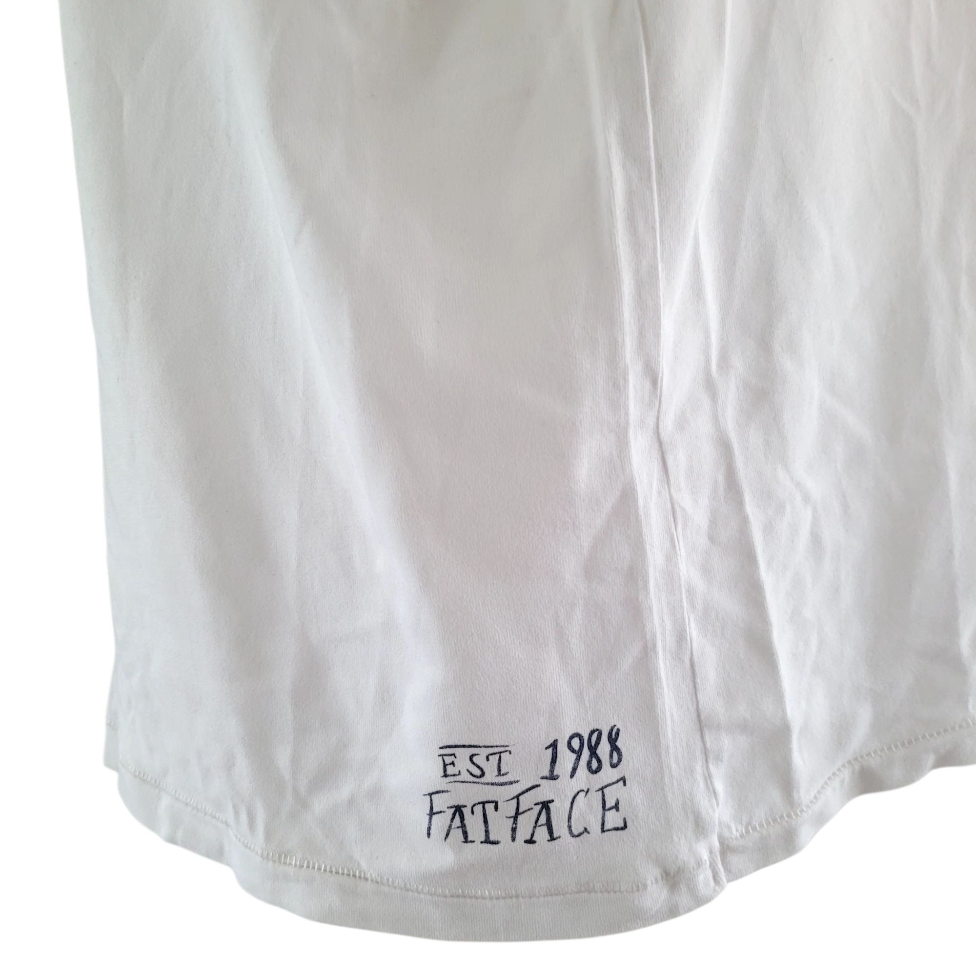 Fat Face Brazil 2014 Print T-Shirt – White, Size XXL - USASTARFASHION