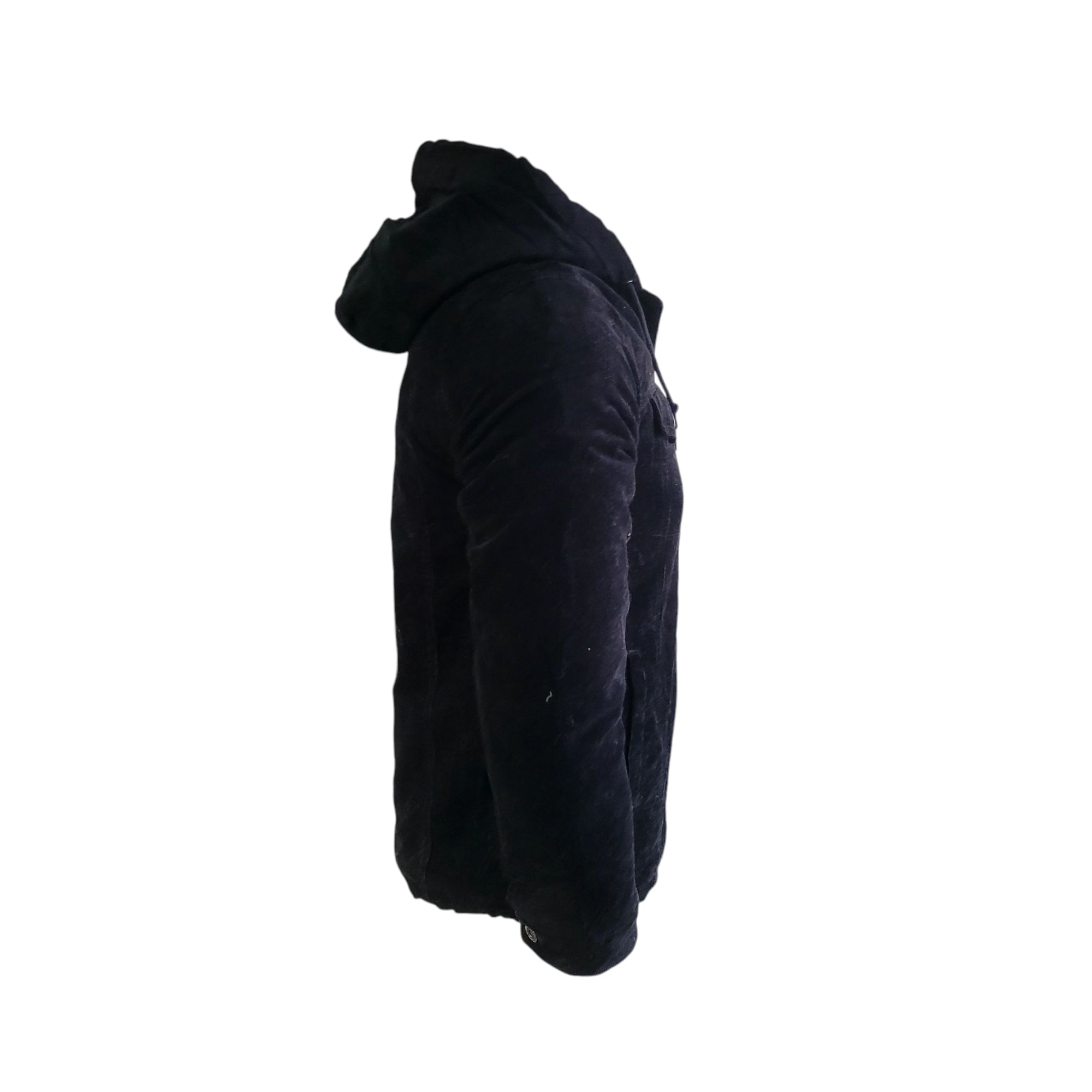 Levi’s Sherpa Lined Black Corduroy Hooded Jacket – Size XS - USASTARFASHION