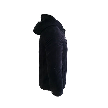 Levi’s Sherpa Lined Black Corduroy Hooded Jacket – Size XS - USASTARFASHION