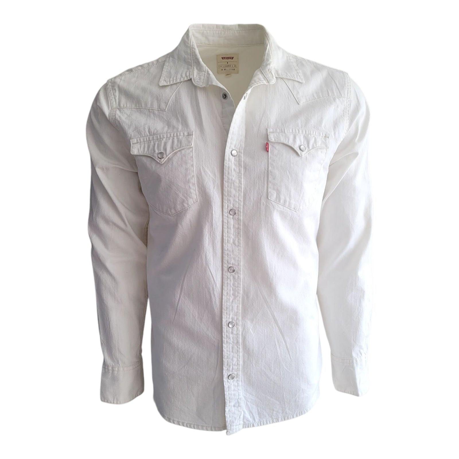Levi’s White Western Snap Shirt – Size M - USASTARFASHION