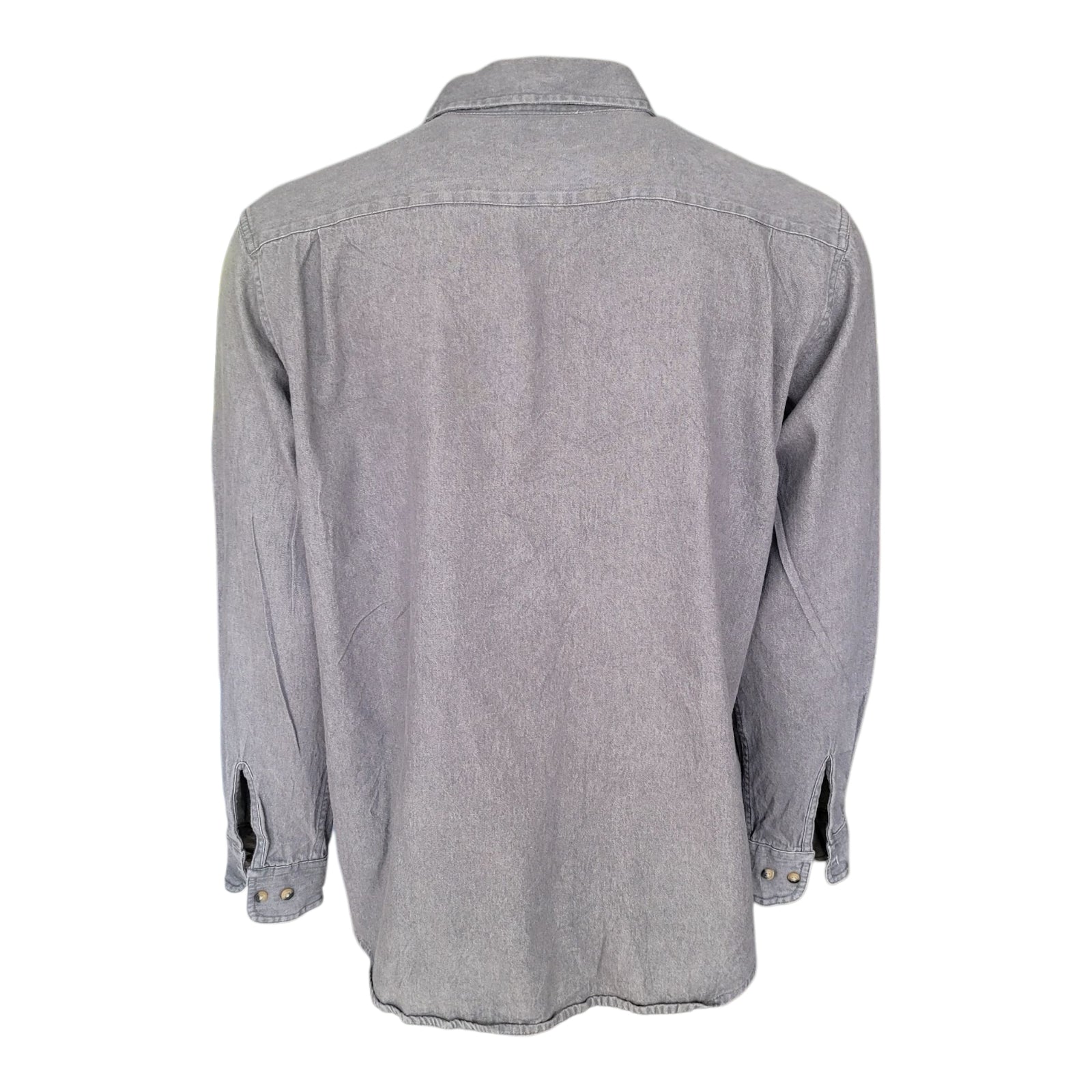 Wrangler Grey Work Shirt – Size L - USASTARFASHION