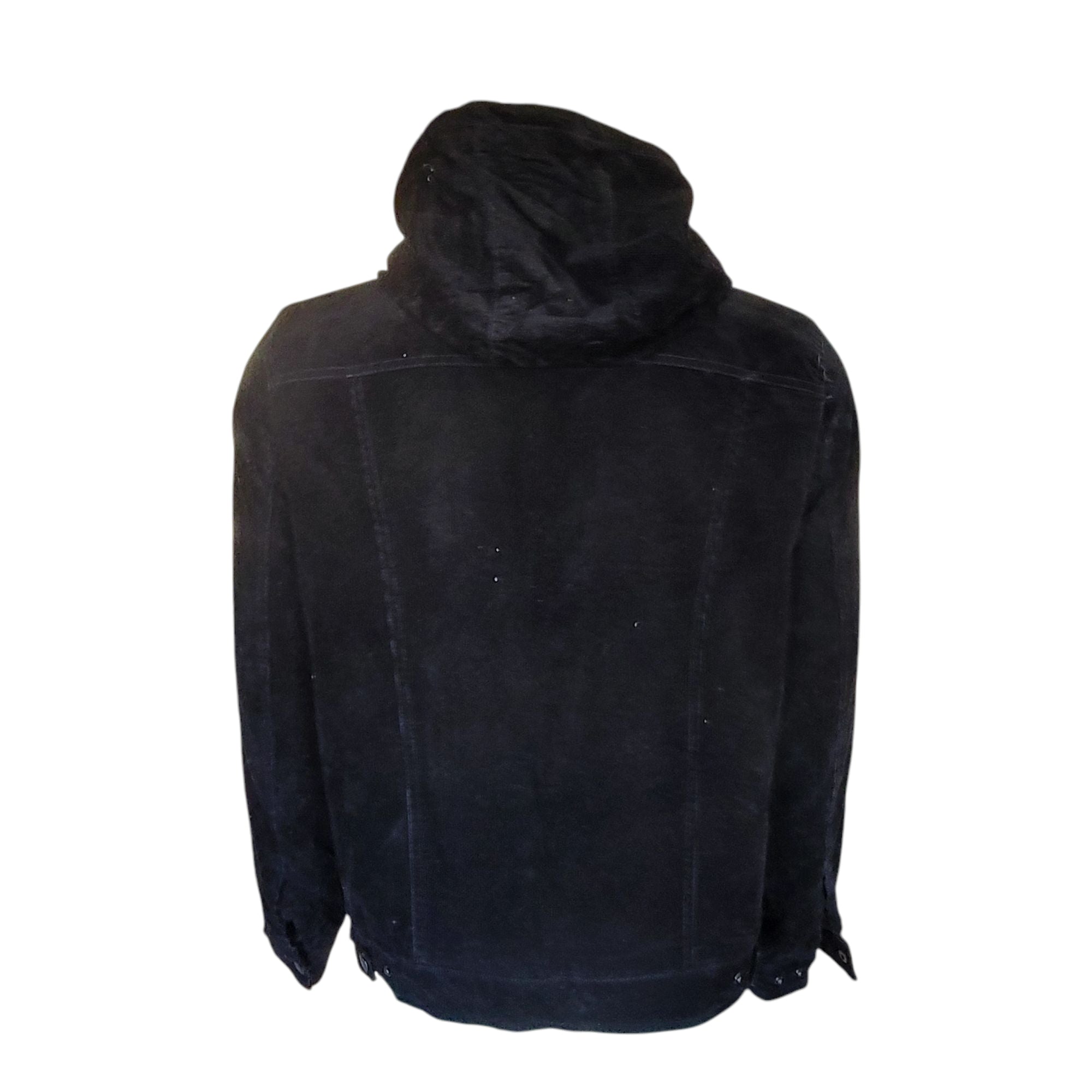 Levi’s Black Corduroy Sherpa Jacket with Hood – Size M - USASTARFASHION