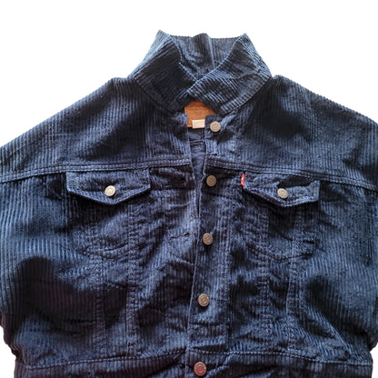 Levi’s Premium Navy Boxy Corduroy Trucker Jacket – Size M