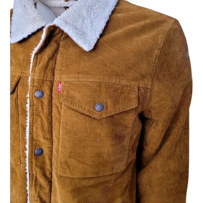 Levi’s Sherpa-Lined Corduroy Trucker Jacket – Size M