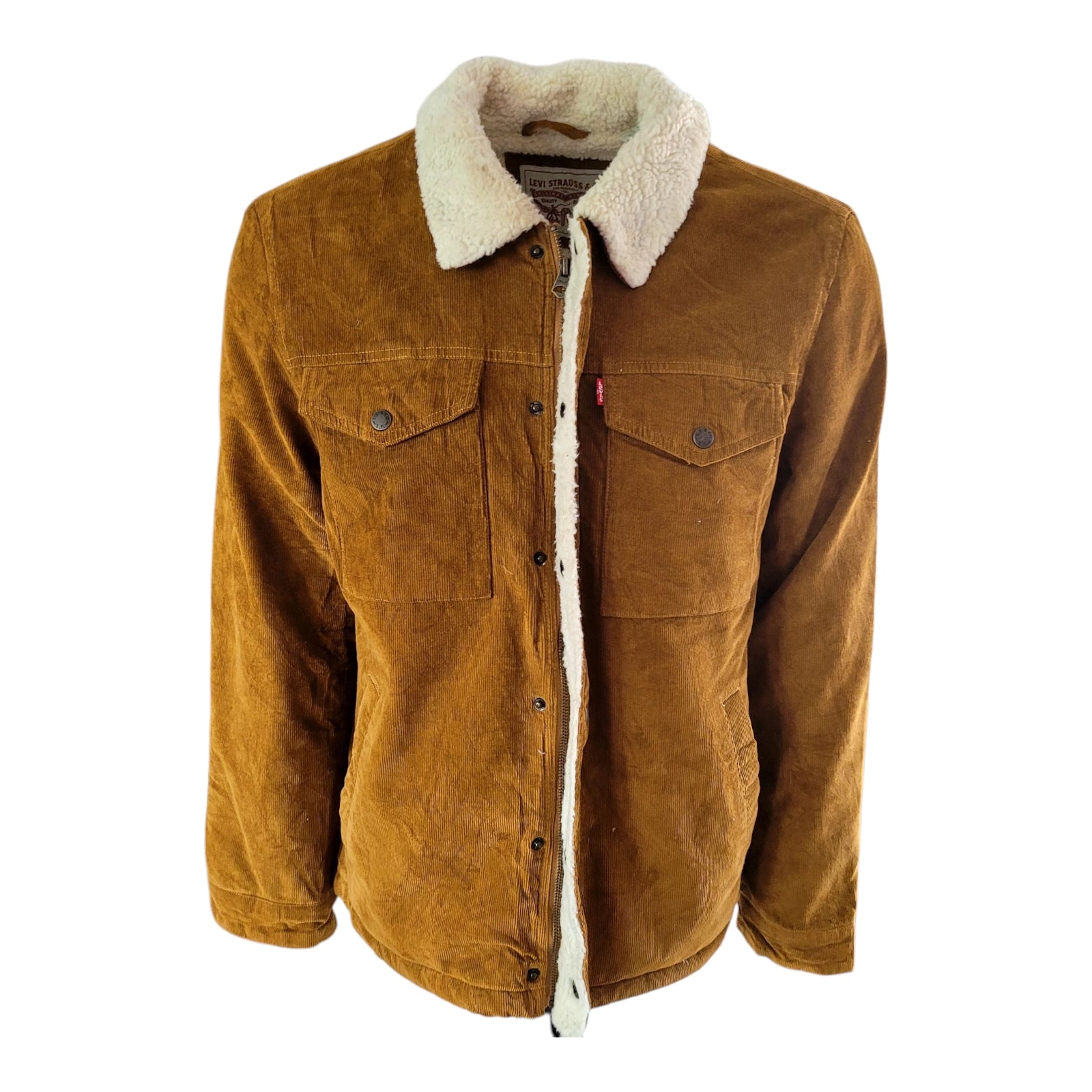 Levi’s Sherpa-Lined Corduroy Trucker Jacket – Size M
