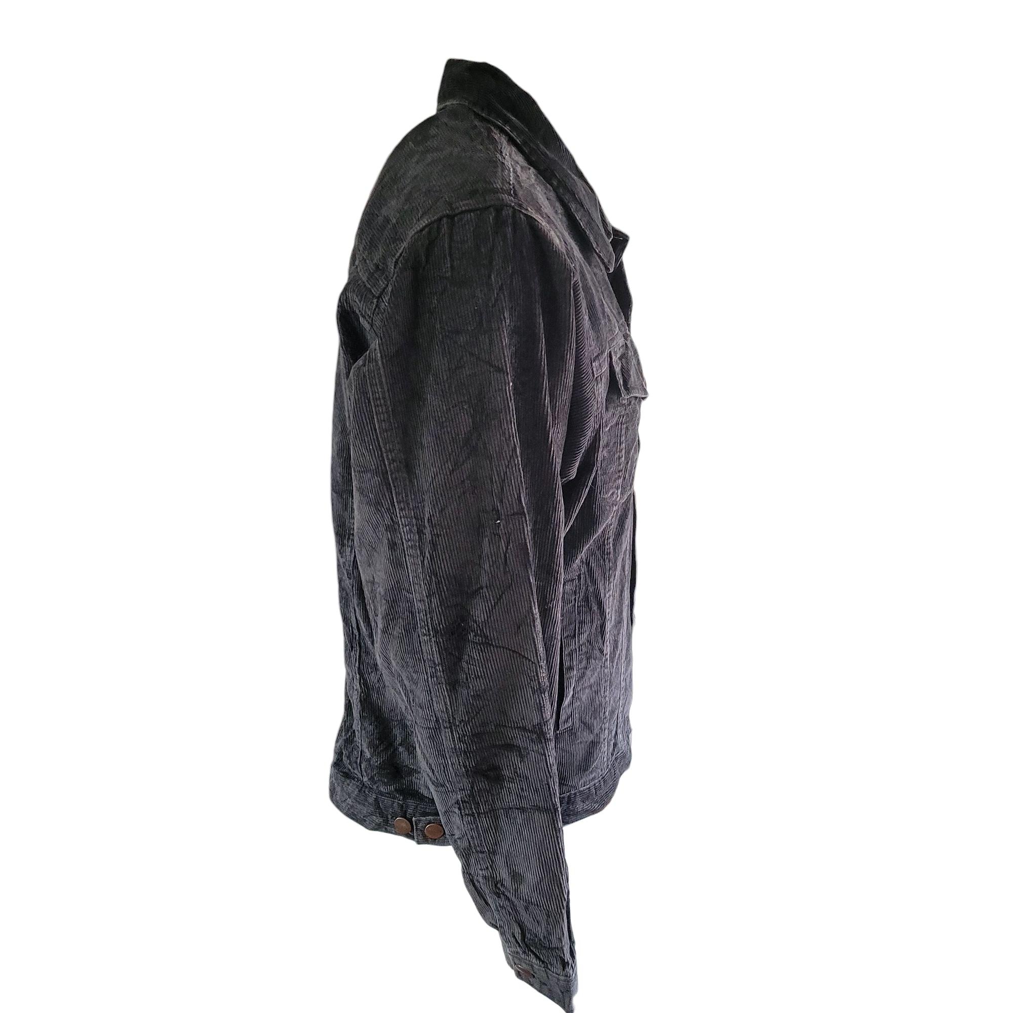 Wrangler Black Corduroy Western Jacket - Size L