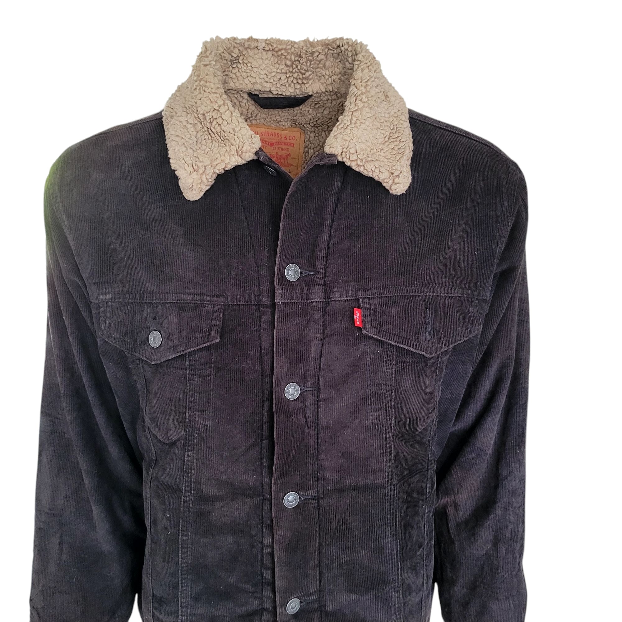Levi’s 70520-1039 Black Corduroy Sherpa Jacket – Size L