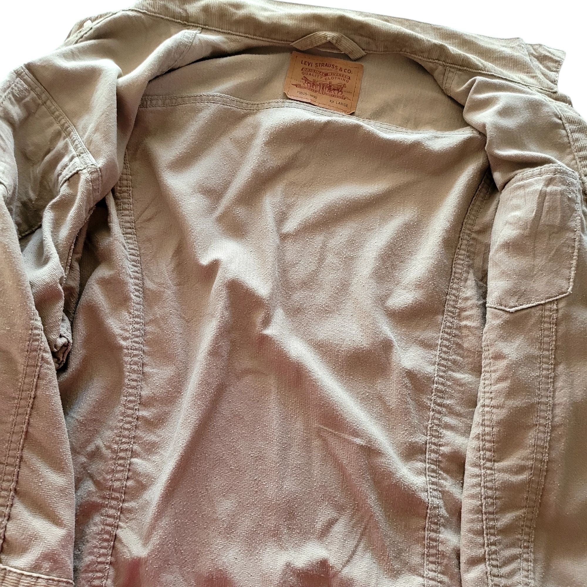 Levi’s 70515-3890 Tan Corduroy Trucker Jacket - Size 2XL