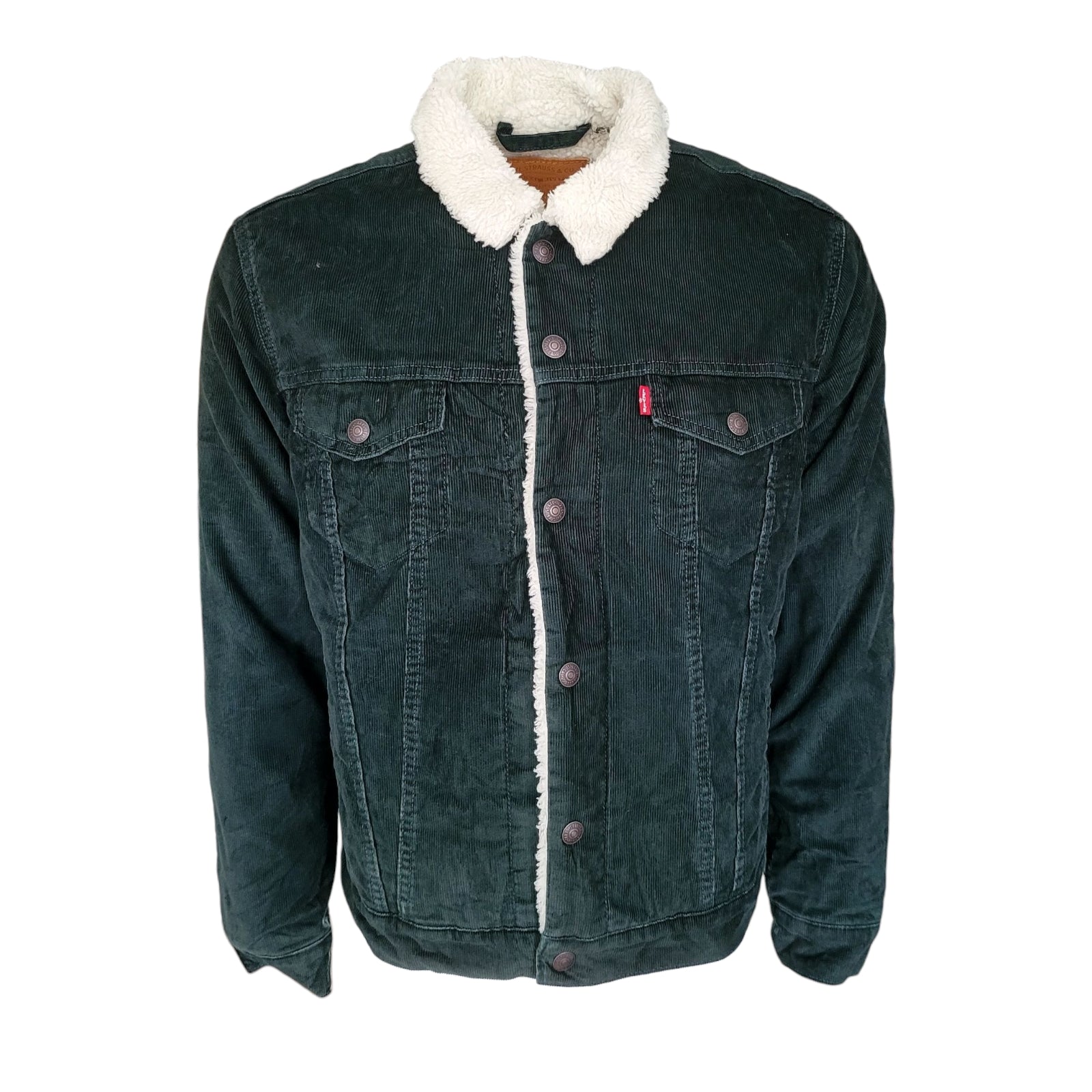 Levi's Green Corduroy Sherpa Trucker Jacket – Size M