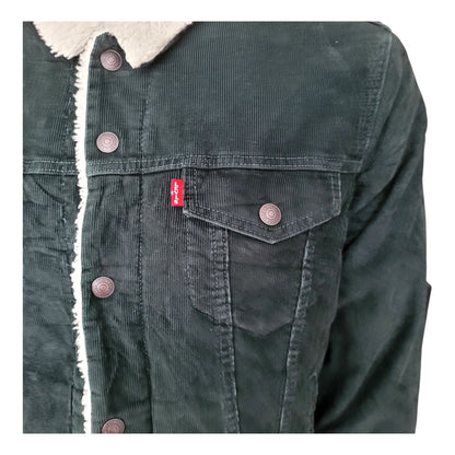 Levi's Green Corduroy Sherpa Trucker Jacket – Size M