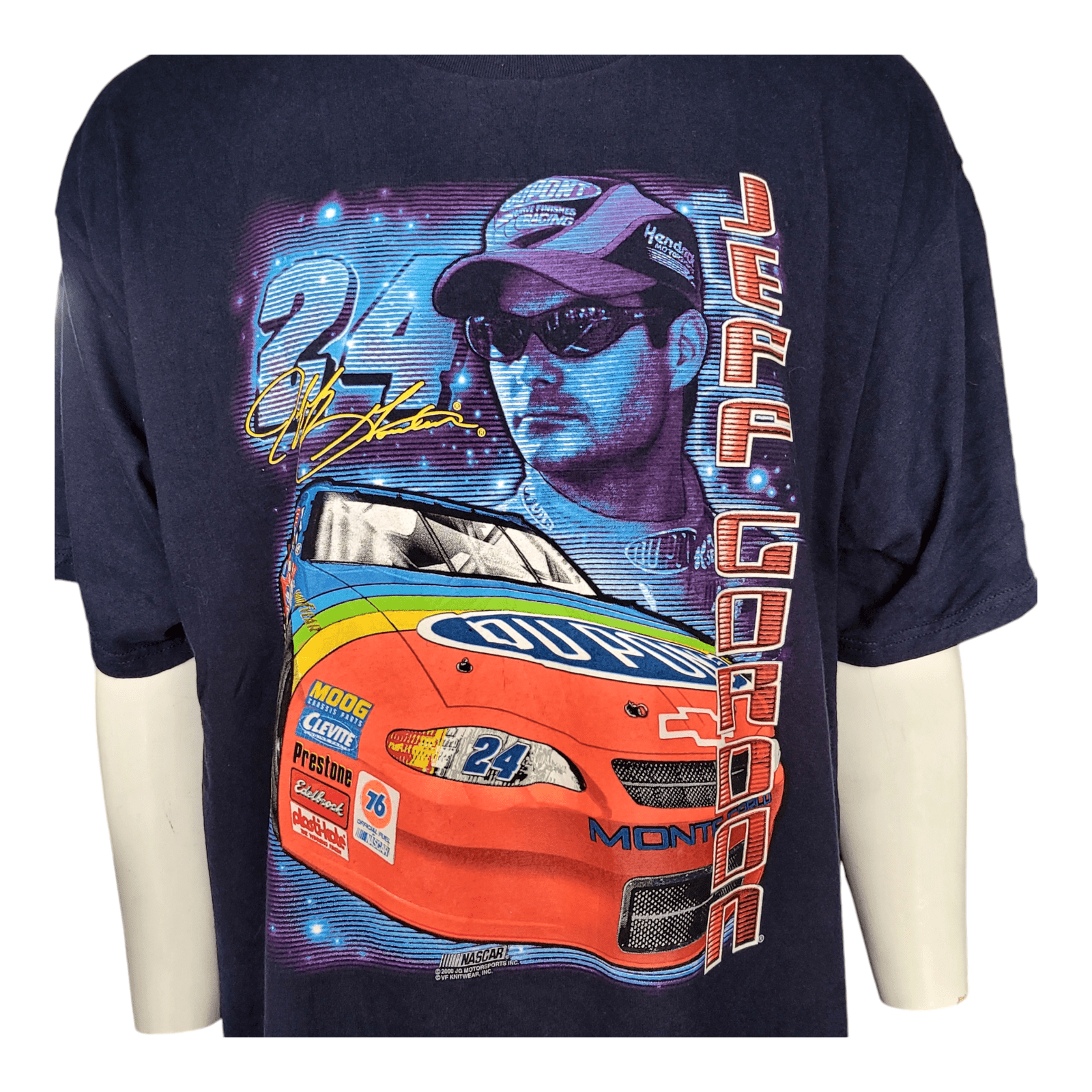 Vintage Jeff Gordon NASCAR T-Shirt XXL Chase Authentics 100% Cotton Racing Tee N - USASTARFASHION