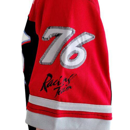 Vintage Moto Racing Jersey - Red and Black Sz S - USASTARFASHION