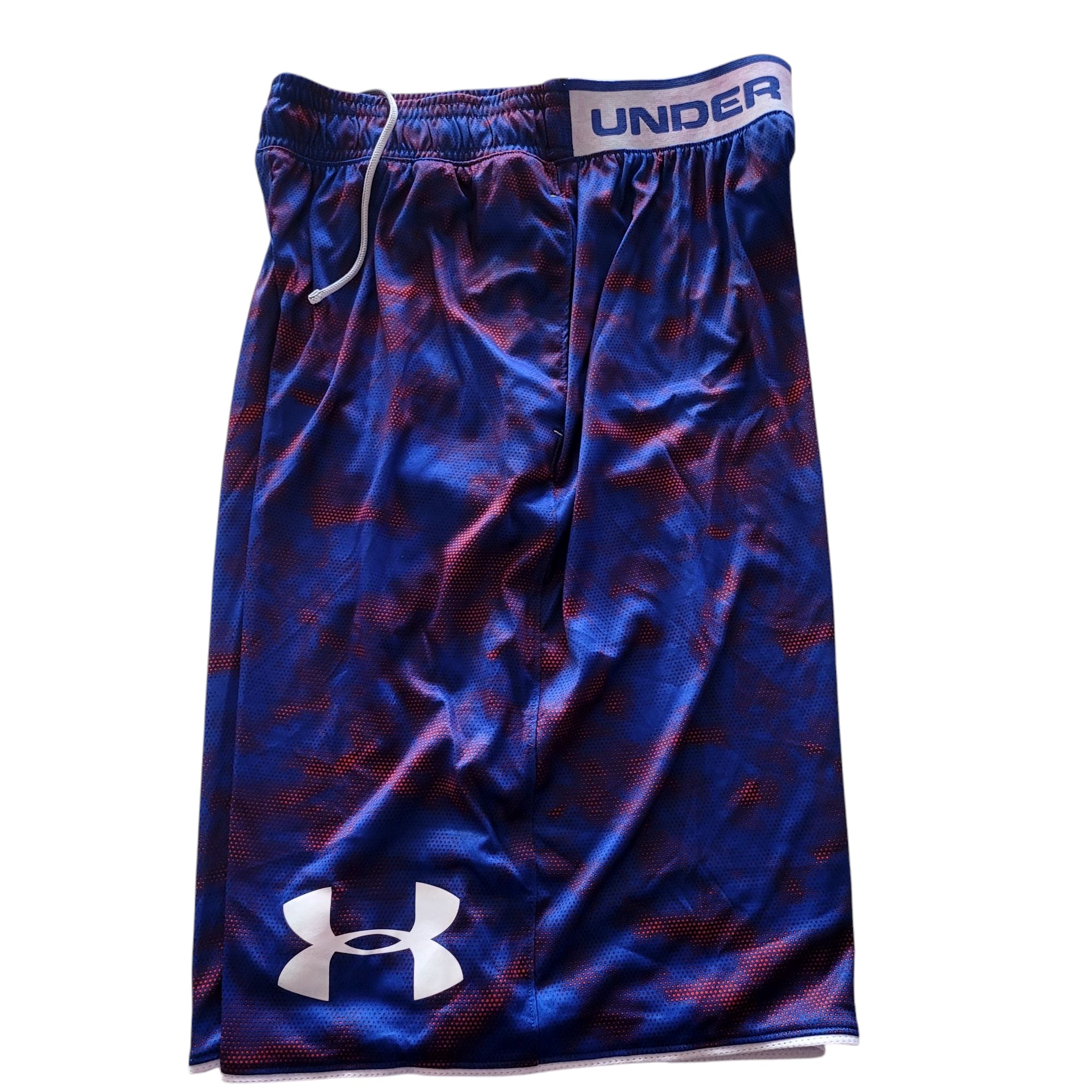 Under Armour Blue & Red Gradient Sports Shorts - Size Medium - USASTARFASHION