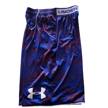 Under Armour Blue & Red Gradient Sports Shorts - Size Medium - USASTARFASHION