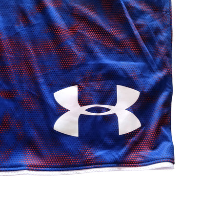 Under Armour Blue & Red Gradient Sports Shorts - Size Medium - USASTARFASHION