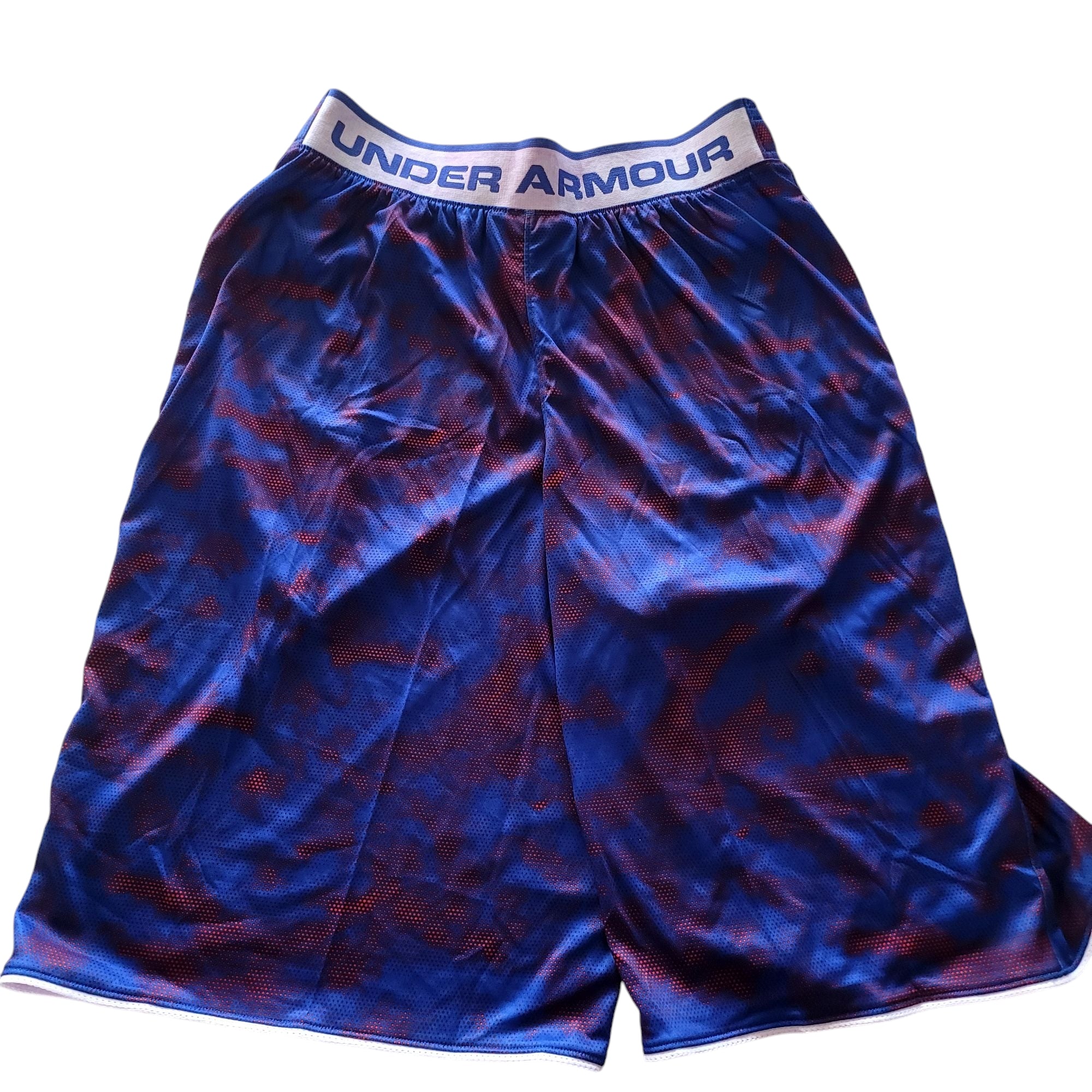 Under Armour Blue & Red Gradient Sports Shorts - Size Medium - USASTARFASHION