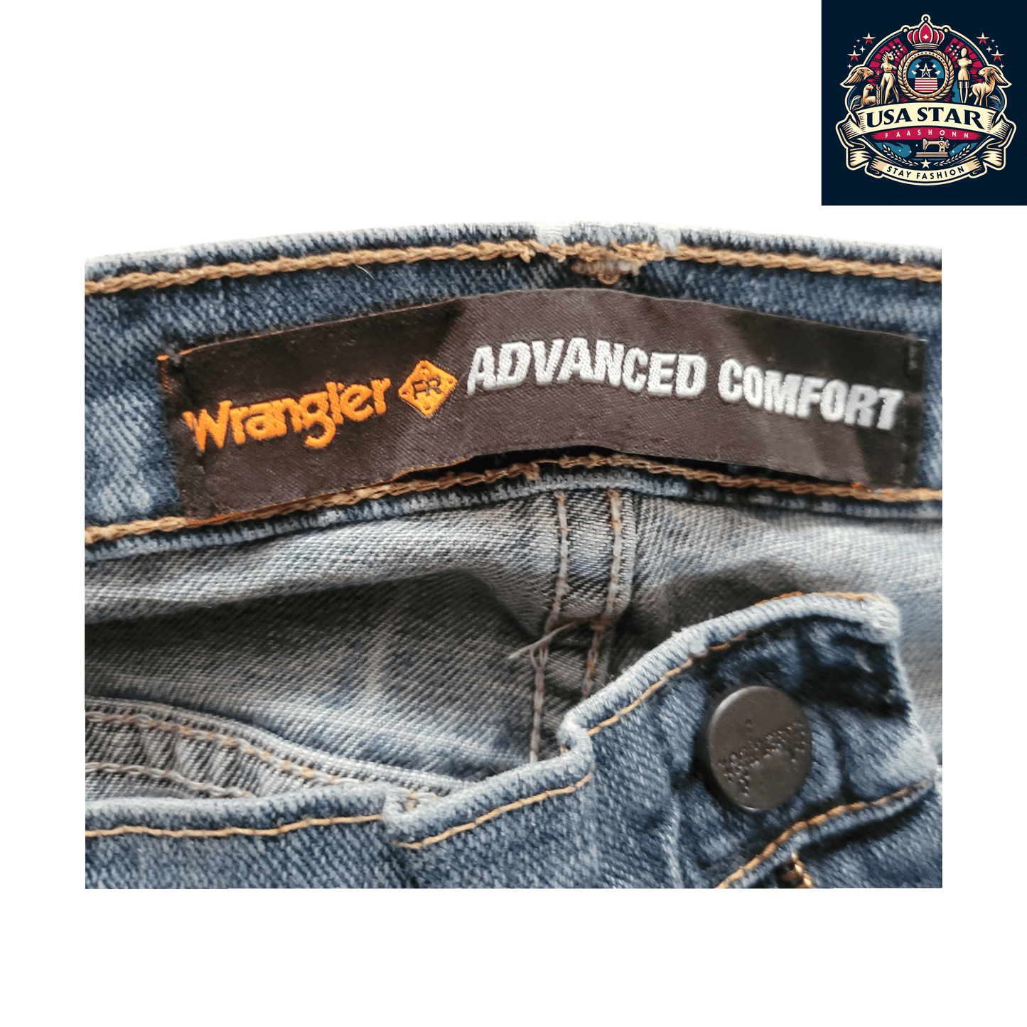 Wrangler Flame Resistant Jeans FRAC47D 38x32, Advanced Comfort, Light Blue Denim, Grade A/B