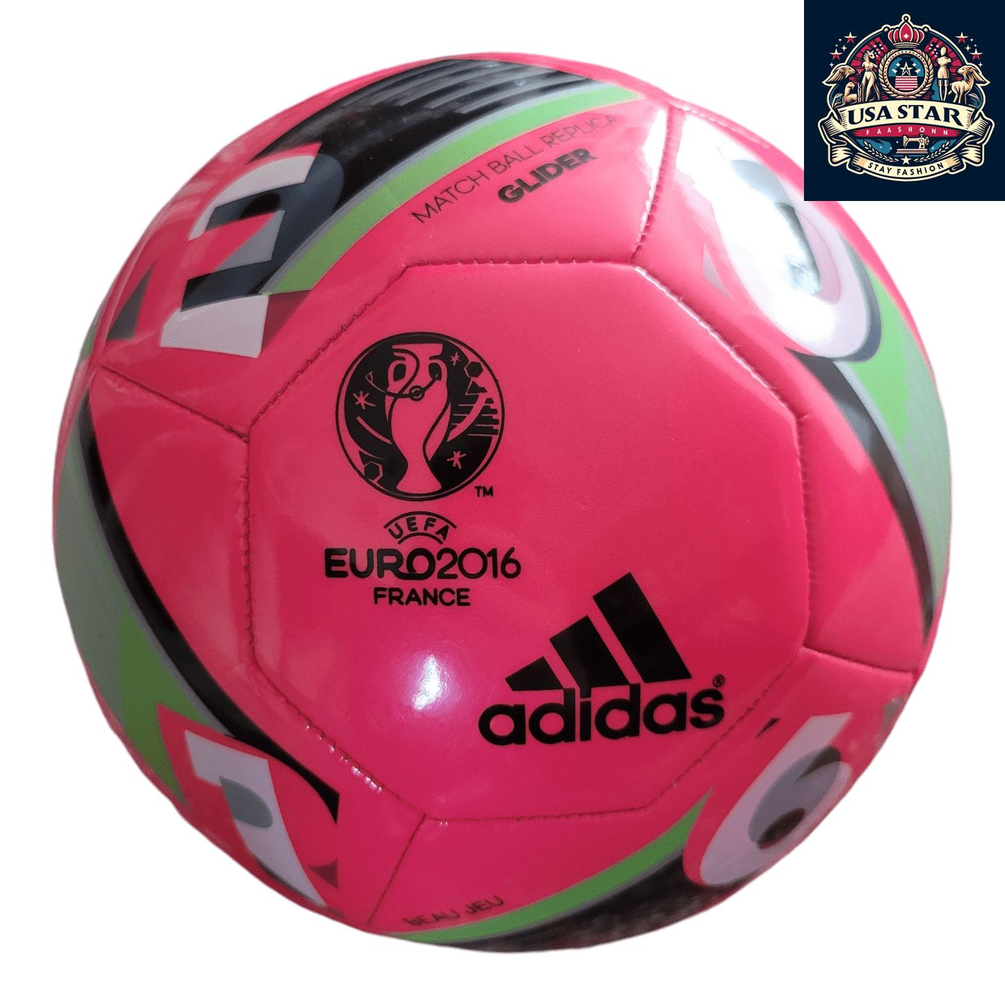 Adidas UEFA Euro 2016 Football Glider Beau Jeu Replica Size 5 Pink Winter Match Ball