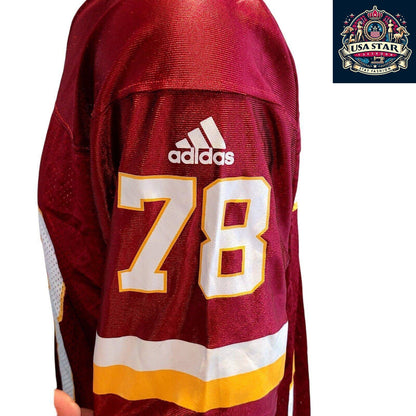 Adidas Vintage Football Jersey Maroon M B. Smith #78 with Breathable Mesh and Bold Accents - USASTARFASHION