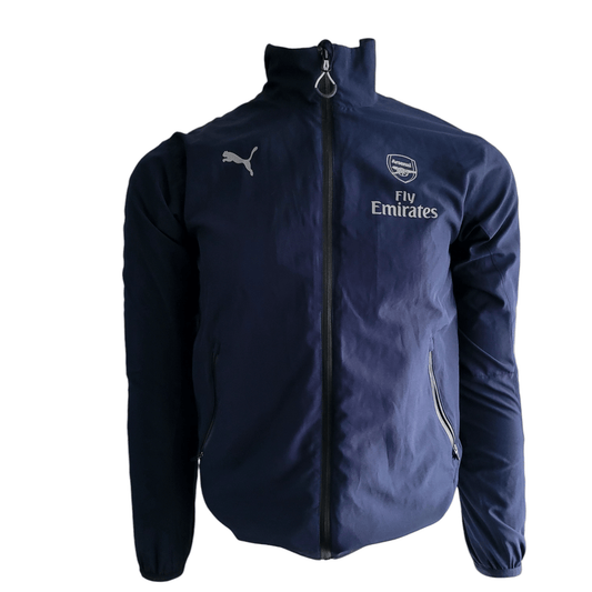 Arsenal Puma Jacket XS - Navy Blue Full Zip Training Jacket with Zipped Pockets - Vintage Grade A