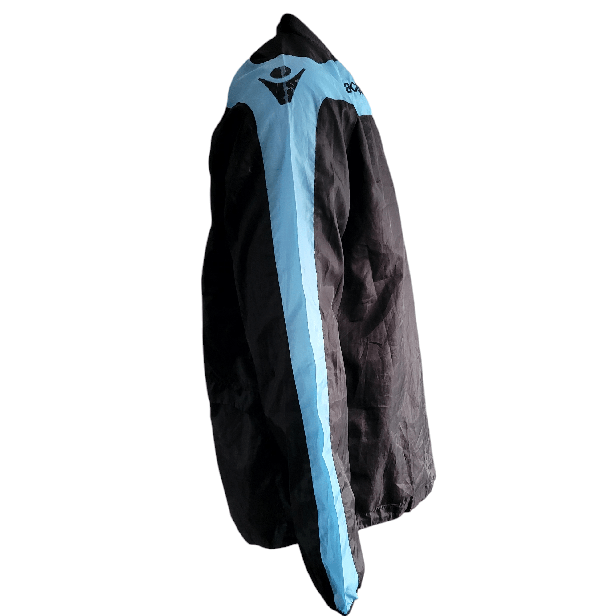 Aston Villa Windbreaker Jacket by Macron XL Black & Sky Blue Pullover, Pre-Owned with Minor Wear USASTARFASHION