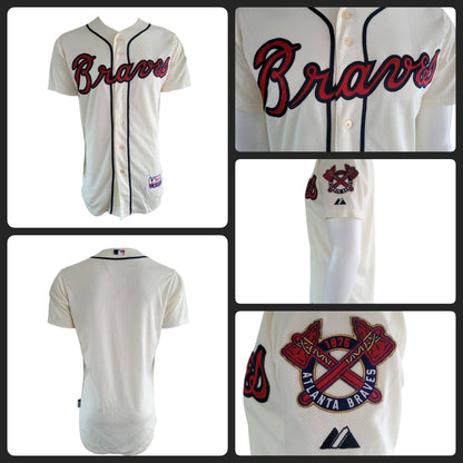 Atlanta Braves Jersey - Authentic Majestic Cool Base - Size 40 - Grade A - Made in USA - USASTARFASHION