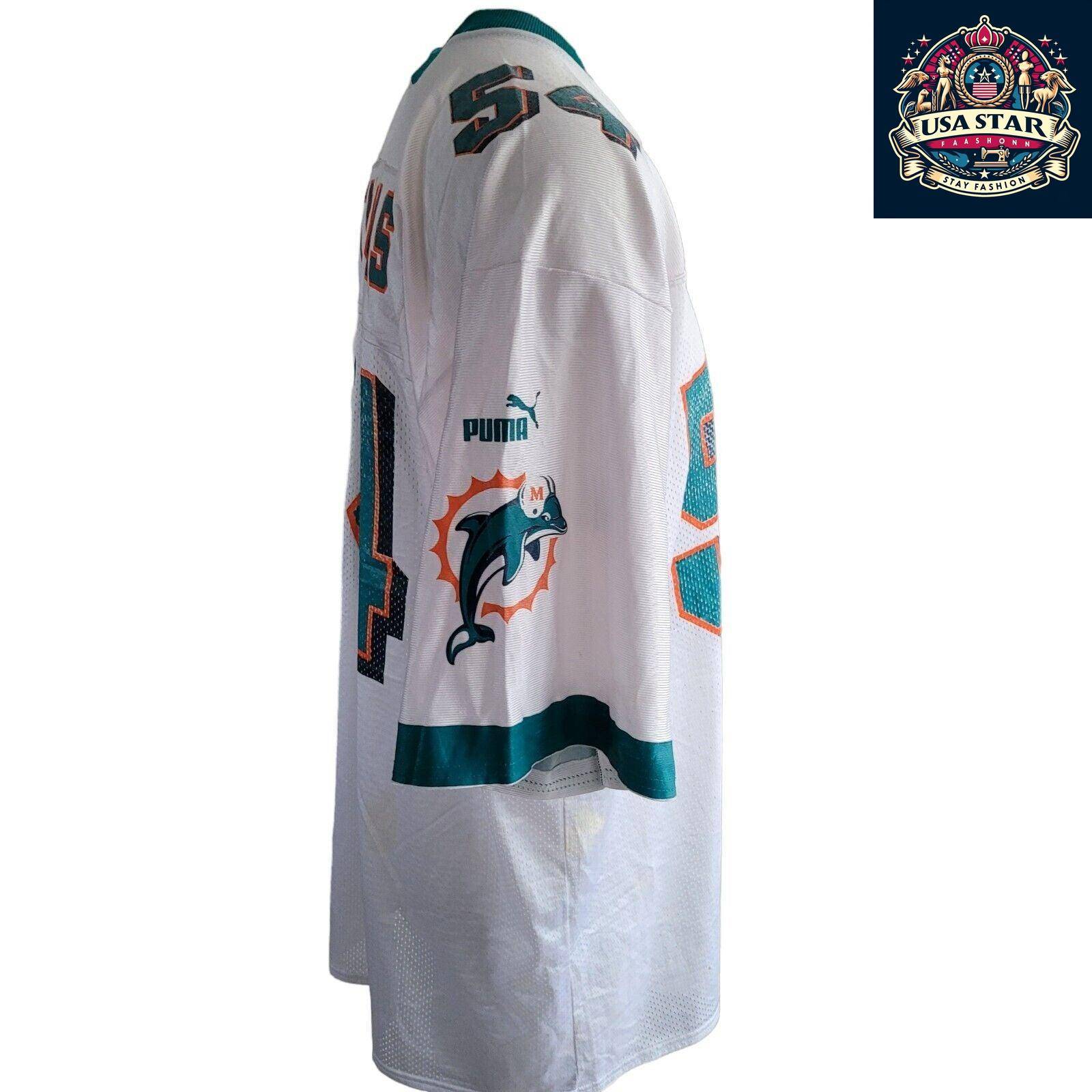 Authentic PUMA Miami Dolphins Jersey Z. Thomas #54 Adult XL Vintage Style Good Condition USASTARFASHION