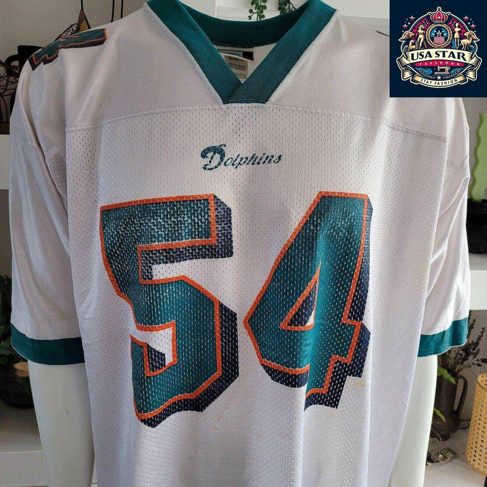 Authentic PUMA Miami Dolphins Jersey Z. Thomas #54 Adult XL Vintage Style Good Condition USASTARFASHION