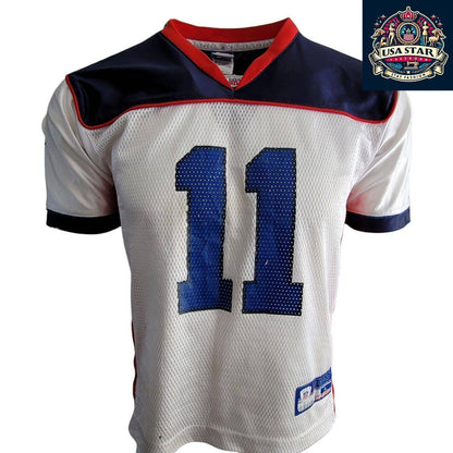 Authentic Reebok New England Patriots Youth Jersey, Drew Bledsoe, Size L 14-16, Premium Quality