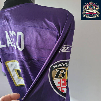 Baltimore Ravens Jersey Men's Reebok Top Size M - Flacco, Grade A Vintage, Comfortable Fit - USASTARFASHION
