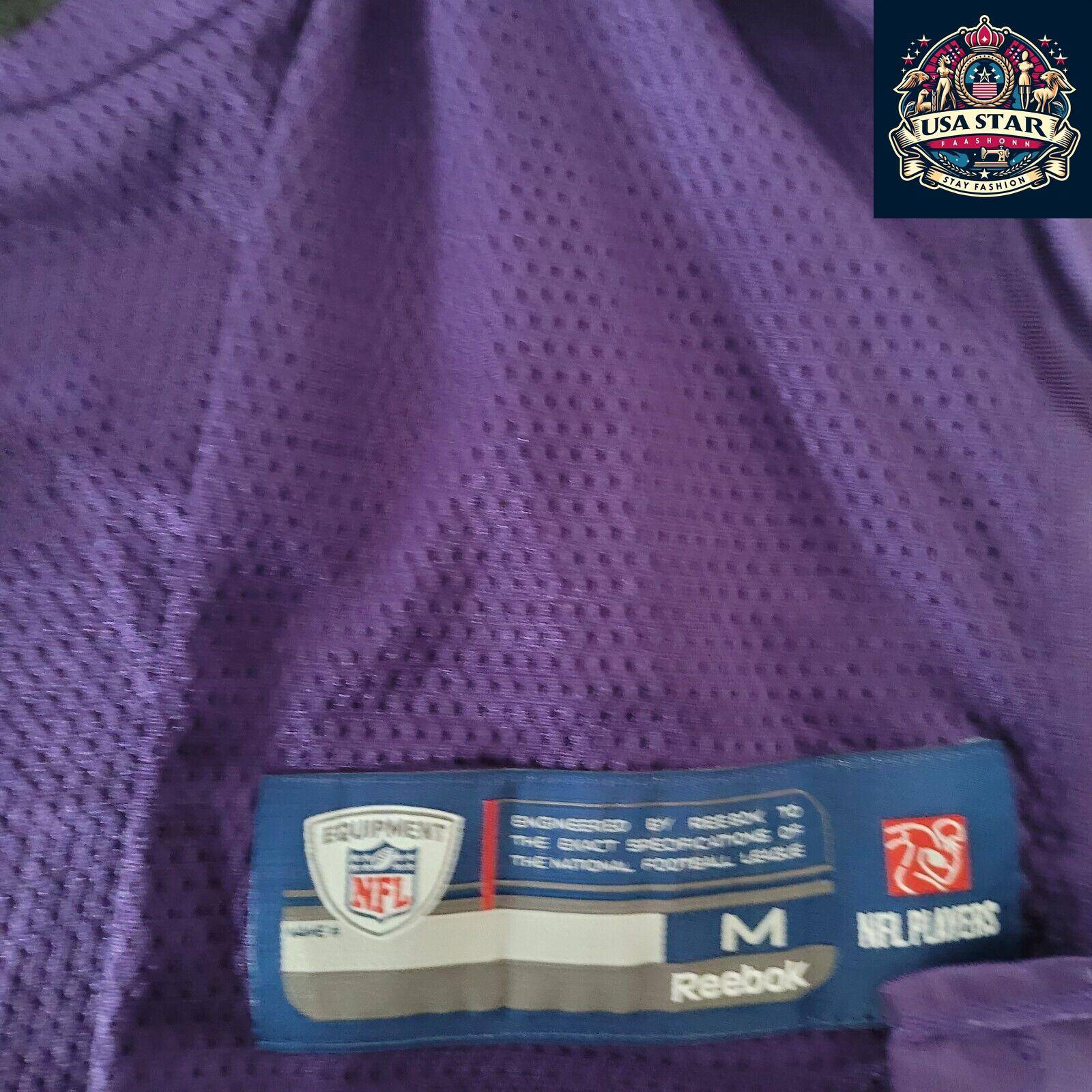 Baltimore Ravens Jersey Men's Reebok Top Size M - Flacco, Grade A Vintage, Comfortable Fit - USASTARFASHION