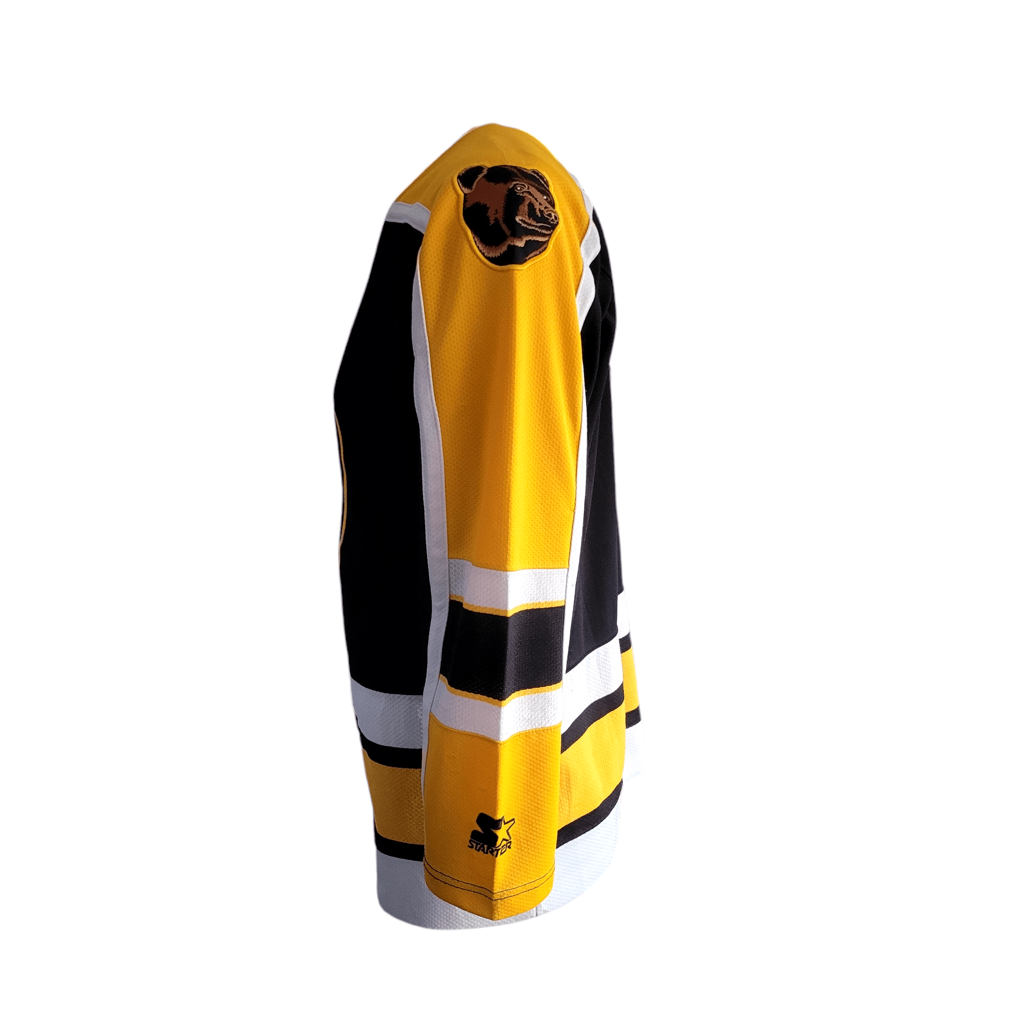 Boston Bruins Jersey - Small - Authentic Starter NHL Apparel in Black, Yellow & White USASTARFASHION