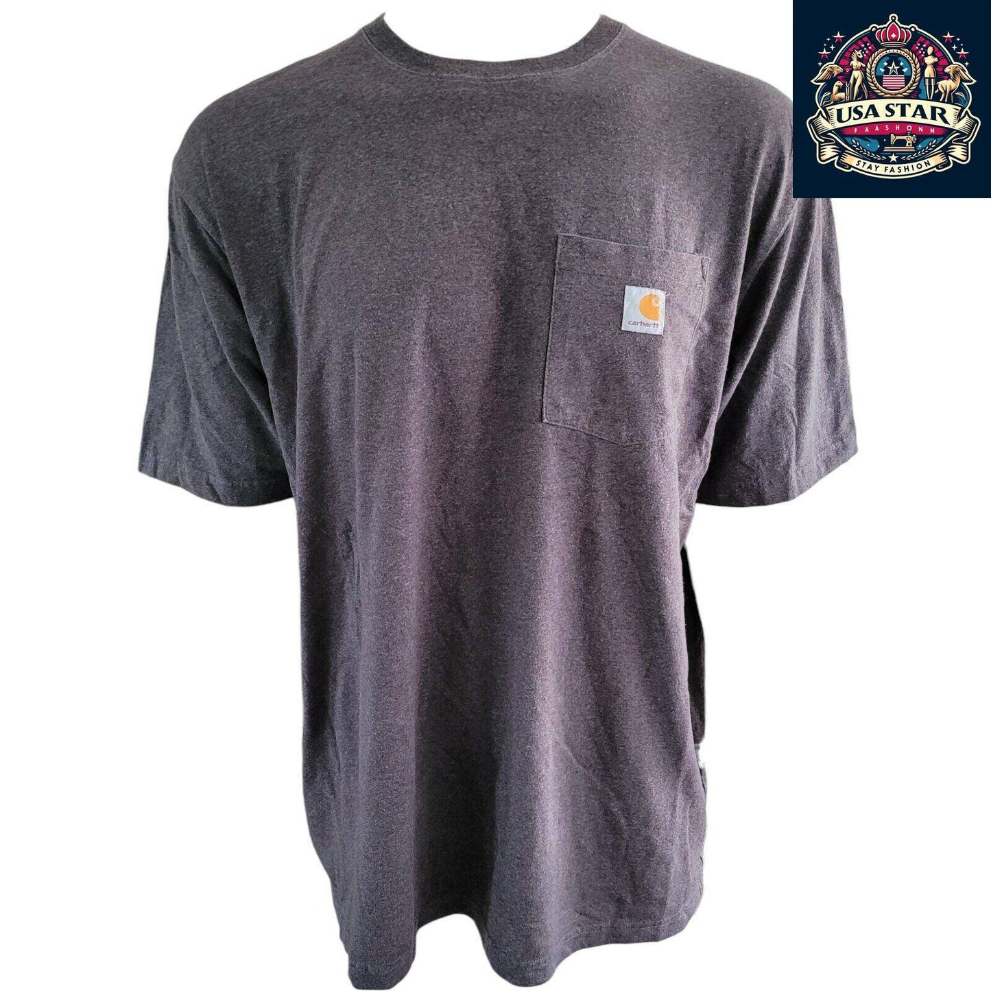 Carhartt Force Dark Brown Short Sleeve Shirt XL | Durable 60% Polyester 40% Cotton Fabric