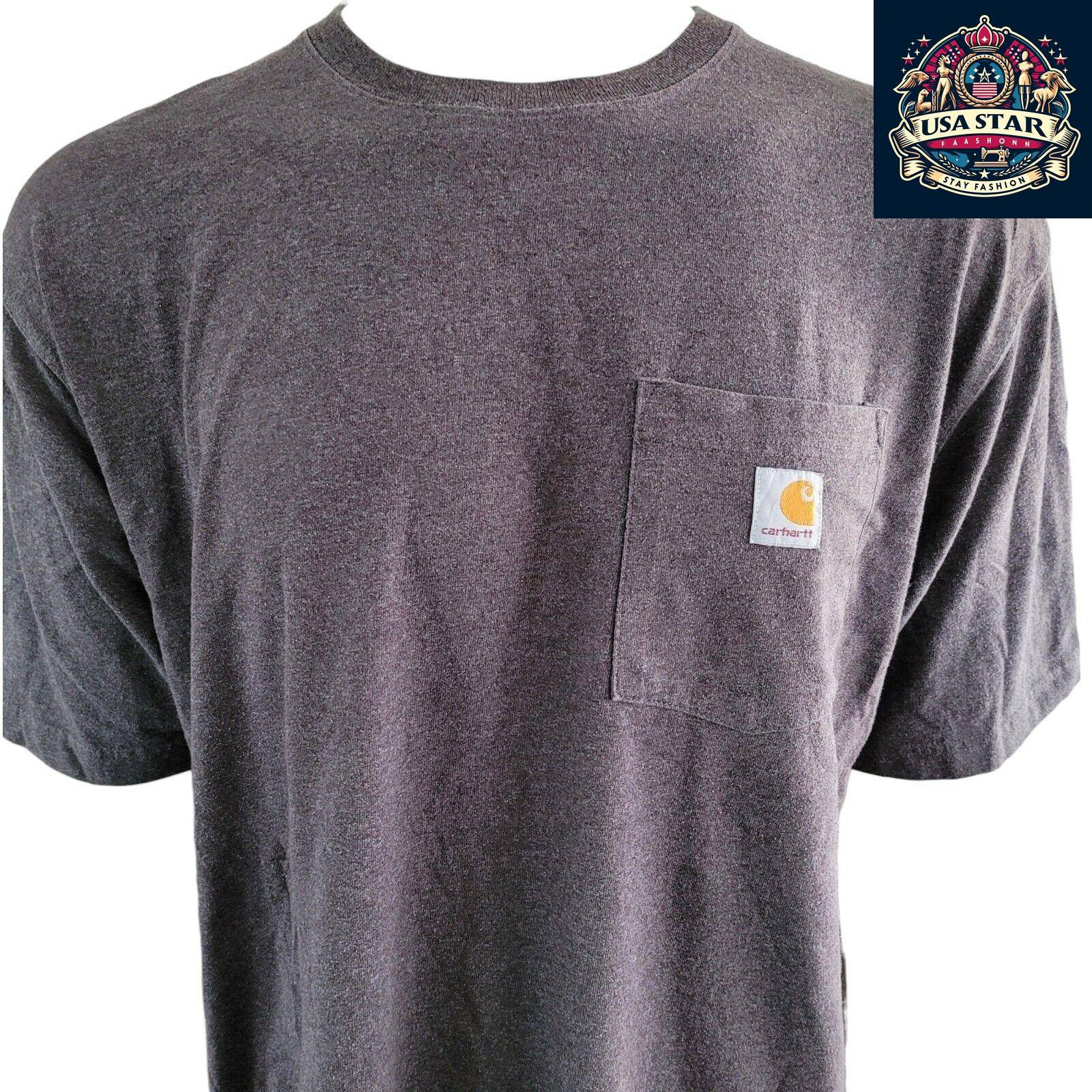 Carhartt Force Dark Brown Short Sleeve Shirt XL | Durable 60% Polyester 40% Cotton Fabric USASTARFASHION