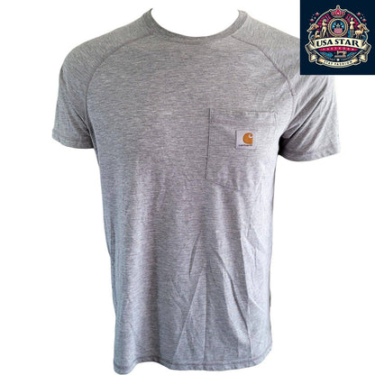 Carhartt Heather Gray Shirt | Relaxed Fit Crew Neck | 59% Cotton 41% Polyester | Size Medium