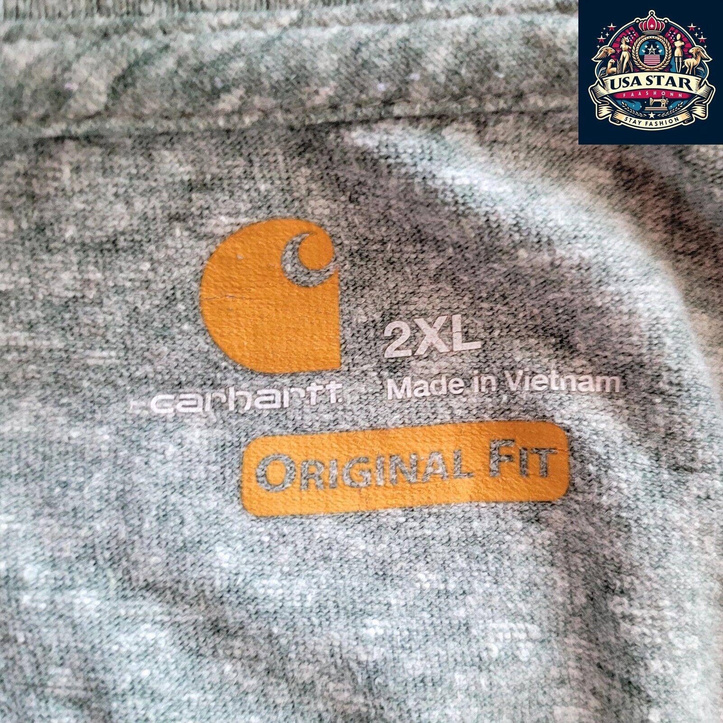 Carhartt Henley T-Shirt Men's 2XL Original Fit Light Green with Button Neckline and Logo