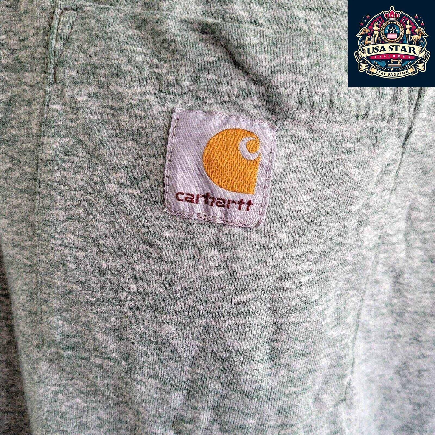 Carhartt Henley T-Shirt Men's 2XL Original Fit Light Green with Button Neckline and Logo