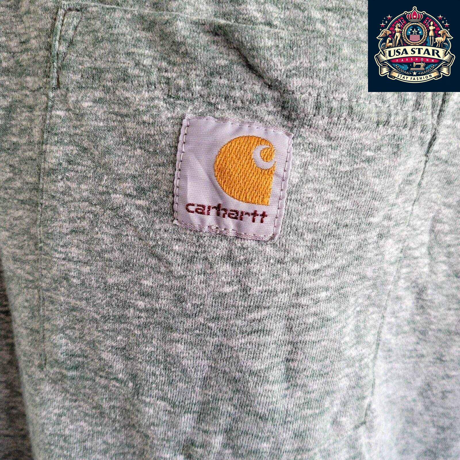 Carhartt Henley T-Shirt Men's 2XL Original Fit Light Green with Button Neckline and Logo USASTARFASHION