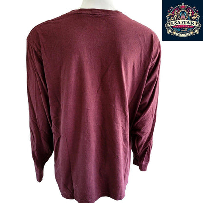 Carhartt Long Sleeve T-Shirt in Maroon | Original Fit | 100% Cotton | Size XL, Durable Comfort